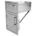 Alfresco 17-Inch Stainless Steel Soft-Close Door & Drawer Combo | Flush Mounting