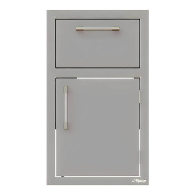 Alfresco 17-Inch Stainless Steel Soft-Close Door & Drawer Combo | Right Side Hinge