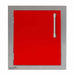 Alfresco 17-Inch Vertical Single Access Door With Marine Armour | Carmine Red - Left Hinge