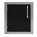 Alfresco 17-Inch Vertical Single Access Door With Marine Armour | Jet Black Gloss - Left Hinge