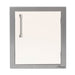 Alfresco 17-Inch Vertical Single Access Door With Marine Armour | White Gloss - Left Hinge