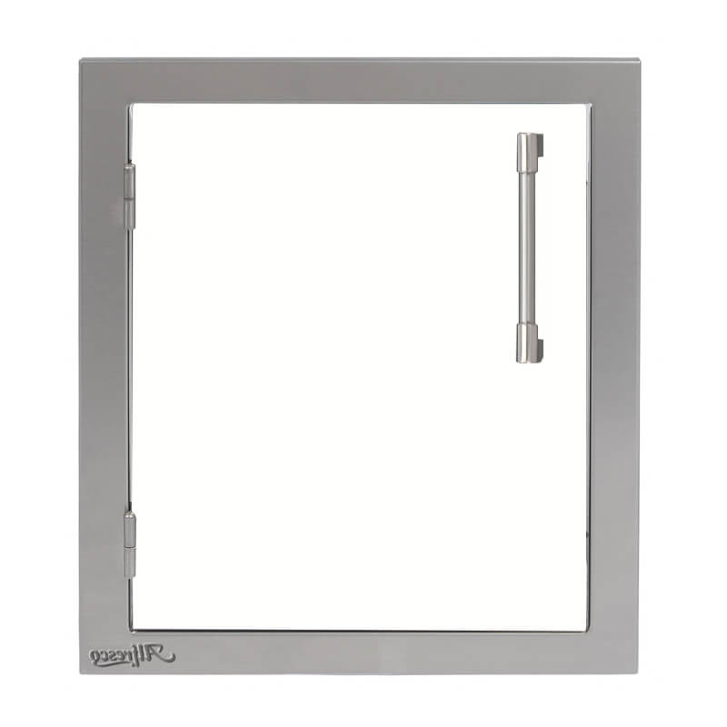 Alfresco 17-Inch Vertical Single Access Door | White Matte - Left Hinge