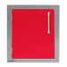 Alfresco 17-Inch Vertical Single Access Door With Marine Armour | Raspberry Red - Left Hinge