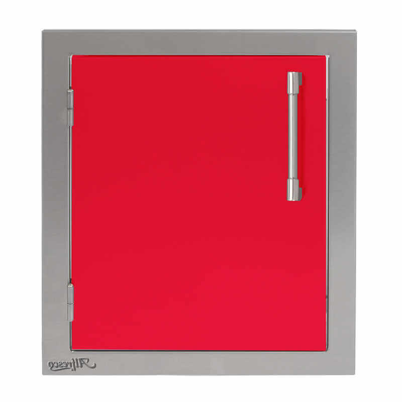 Alfresco 17-Inch Vertical Single Access Door | Raspberry Red - Left Hinge
