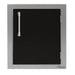 Alfresco 17-Inch Vertical Single Access Door With Marine Armour | Jet Black Gloss - Right Hinge
