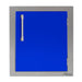 Alfresco 17-Inch Vertical Single Access Door With Marine Armour | Ultramarine Blue - Right Hinge