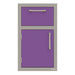 Alfresco 17-Inch Stainless Steel Soft-Close Door & Drawer Combo | Blue Lilac - Left Hinge