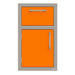 Alfresco 17-Inch Stainless Steel Soft-Close Door & Drawer Combo | Luminous Orange - Left Hinge