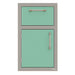 Alfresco 17-Inch Stainless Steel Soft-Close Door & Paper Towel Holder Combo |  Light Green - Left Hinge