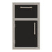 Alfresco 17-Inch Stainless Steel Soft-Close Door & Paper Towel Holder Combo |  Jet Black Matte - Left Hinge