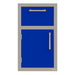 Alfresco 17-Inch Stainless Steel Soft-Close Door & Paper Towel Holder Combo | Ultramarine Blue - Left Hinge