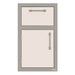 Alfresco 17-Inch Stainless Steel Soft-Close Door & Paper Towel Holder Combo | Signal White Gloss - Left Hinge