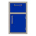 Alfresco 17-Inch Stainless Steel Soft-Close Door & Drawer Combo | Ultramarine Blue - Right Hinge
