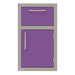 Alfresco 17-Inch Stainless Steel Soft-Close Door & Drawer Combo | Blue Lilac - Right Hinge