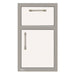 Alfresco 17-Inch Stainless Steel Soft-Close Door & Drawer Combo | Signal White Matte- Right Hinge
