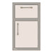 Alfresco 17-Inch Stainless Steel Soft-Close Door & Drawer Combo | Signal White Gloss - Right Hinge