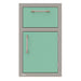 Alfresco 17-Inch Stainless Steel Soft-Close Door & Paper Towel Holder Combo |  Light Green - Right Hinge