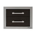 Alfresco 17-Inch Stainless Steel Soft-Close Double Drawer With Marine Armour | Jet Black Gloss
