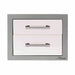 Alfresco 17-Inch Stainless Steel Soft-Close Double Drawer With Marine Armour | Signal White Gloss