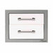 Alfresco 17-Inch Stainless Steel Soft-Close Double Drawer With Marine Armour | White Matte