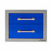 Alfresco 17-Inch Stainless Steel Soft-Close Double Drawer | Ultramarine Blue