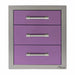 Alfresco 17-Inch Stainless Steel Triple Drawer | Blue Lilac