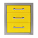  Alfresco 17-Inch Stainless Steel Triple Drawer | Traffic Yellow