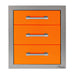 Alfresco-17-Inch-Stainless-Steel-Soft-Close-Triple-Drawer-With-Marine-Armour-In-Luminous-Orange