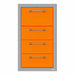 Alfresco 17 Inch Stainless Steel Triple Drawer & Paper Towel Holder Combo With Marine Armour | Luminous Orange