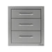 Alfresco 17-Inch Stainless Steel Soft-Close Triple Drawer 
