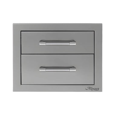 Alfresco 17-Inch Stainless Steel Soft-Close Double Drawer With Marine Armour