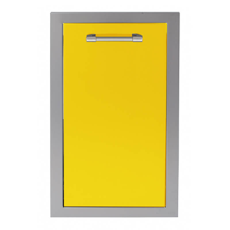 Alfresco 20-Inch Stainless Steel Soft-Close Dual Trash Center | Traffic Yellow