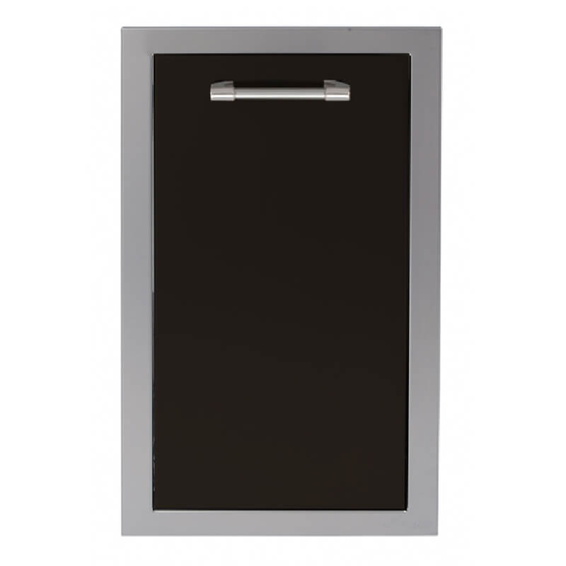 Alfresco 20-Inch Stainless Steel Soft-Close Dual Trash Center With Marine Armour | Jet Black Gloss