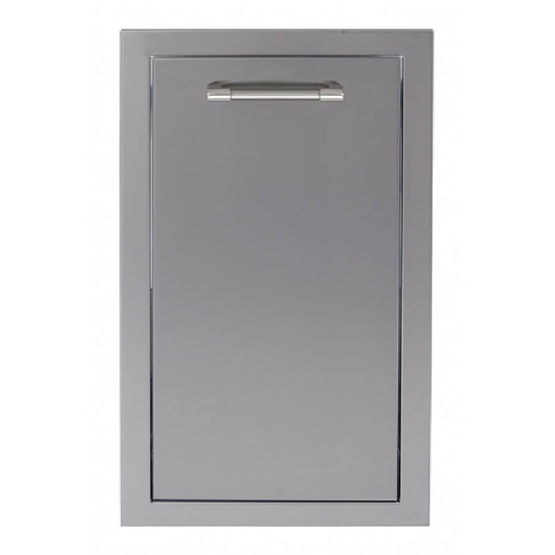 Alfresco 20-Inch Stainless Steel Soft-Close Dual Trash Center With Marine Armour | Signal Gray