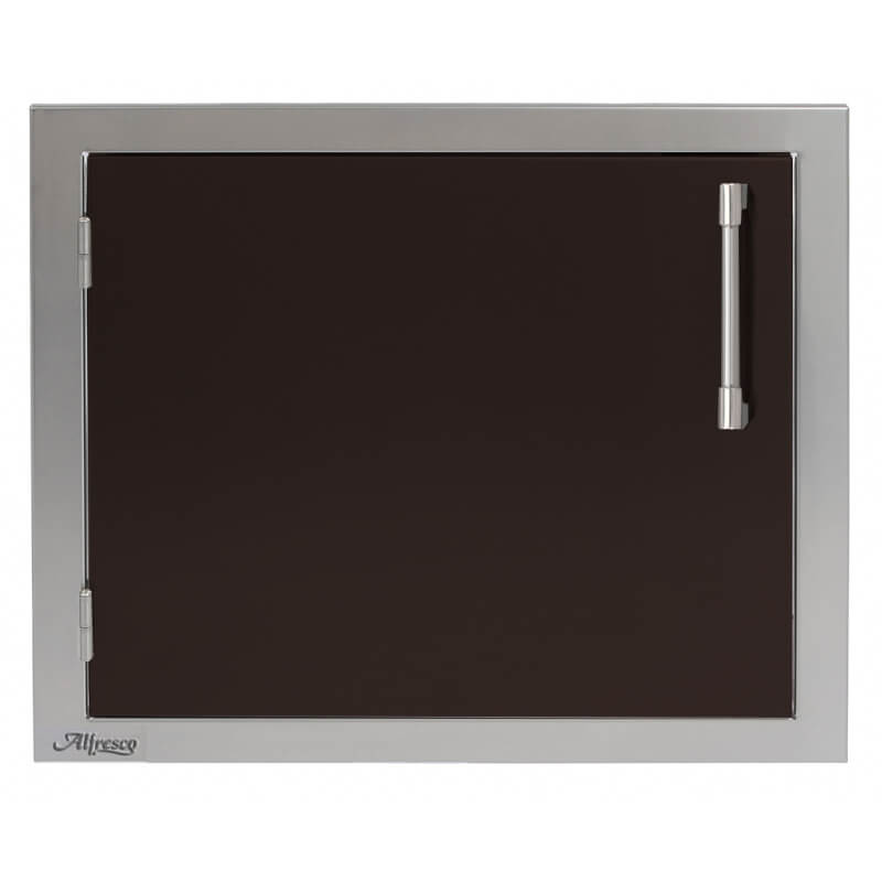 Alfresco 23-Inch Horizontal Single Access Door | Black Matte - Left Hinge