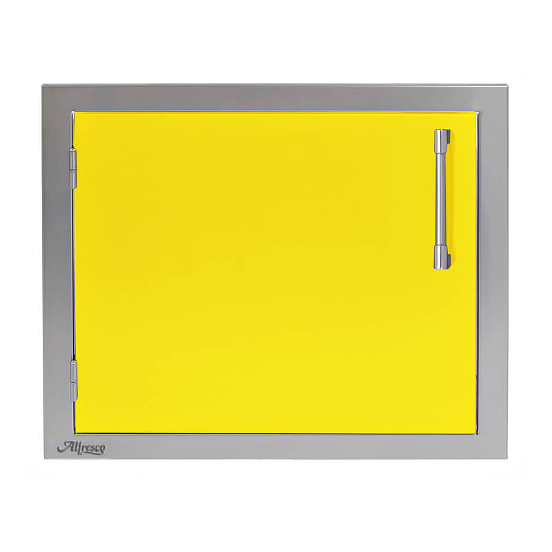 Alfresco 23-Inch Horizontal Single Access Door | Left Hinge - Traffic Yellow