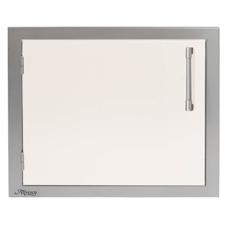 Alfresco 23-Inch Horizontal Single Access Door | White Gloss - Left Hinge