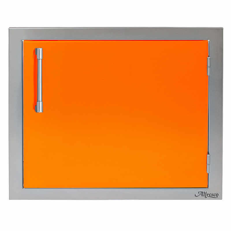 Alfresco 23-Inch Horizontal Single Access Door| Luminous Orange - Right Hinge