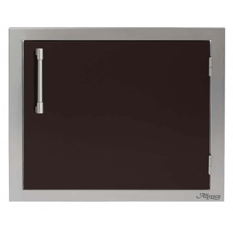 Alfresco 23-Inch Horizontal Single Access Door | Black Matte - Right Hinge