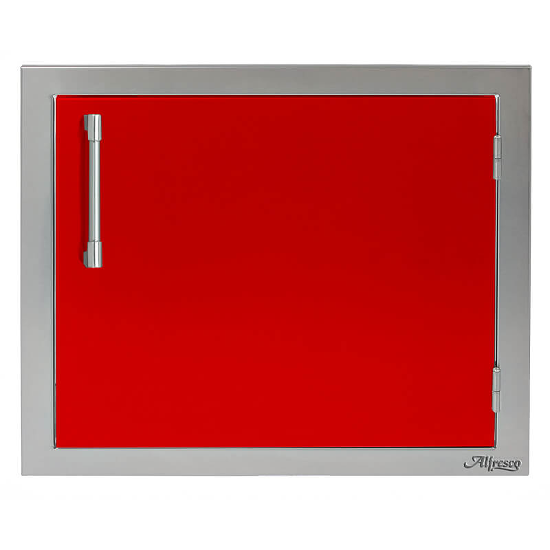 Alfresco 23-Inch Horizontal Single Access Door | Carmine Red - Right Hinge