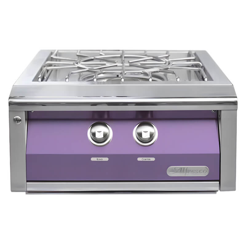 Alfresco 24 Inch Gas Versa Power Cooking System With Marine Armour | Blue Lilac