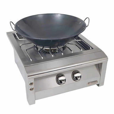 Alfresco 24 Inch Gas Versa Power Cooking System With Marine Armour | With Removable Wok Ring