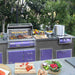 Alfresco 24 Inch Gas Versa Power Cooking System |  Blue Lilac in Outdoor Kitchen