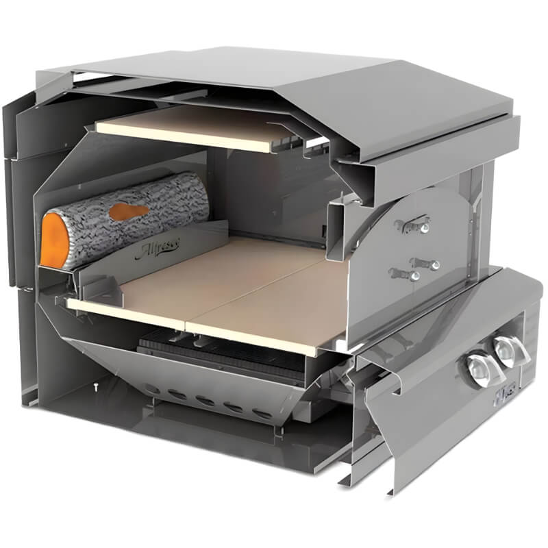 Alfresco 30-Inch Built-in Outdoor Pizza Oven Plus | Interior Construction