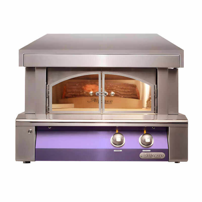 Alfresco 30-Inch Countertop Outdoor Pizza Oven With Marine Armour | Blue Lilac