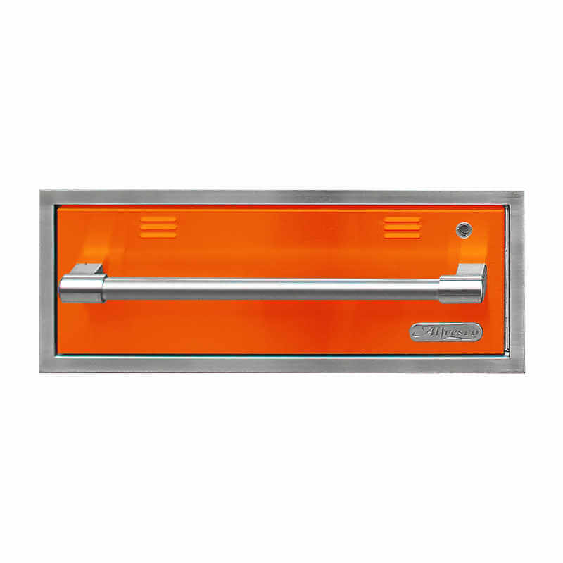Alfresco 30-Inch Electric Warming Drawer | Luminous Orange