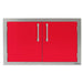 Alfresco 30 Inch Stainless Steel Double Sided Access Door | Raspberry Red