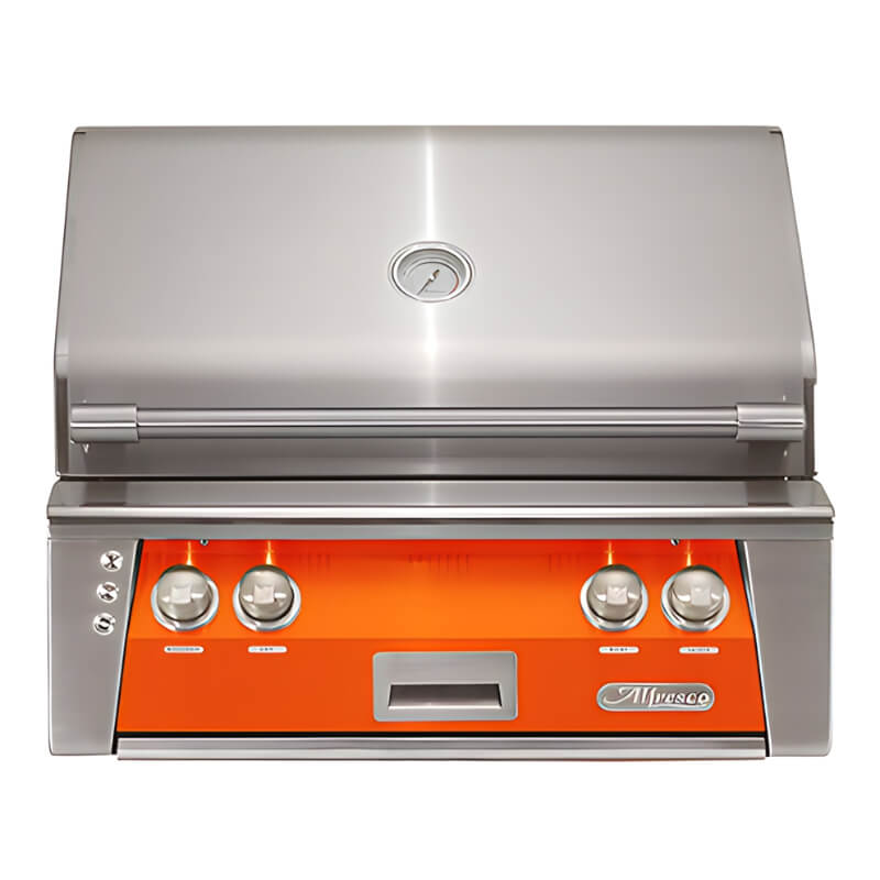 Alfresco 30-Inch Standard Built-in- Gas Grill With Marine Armour | In Luminous Orange