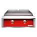 Alfresco 30 Inch Stainless Steel Built-In Gas Griddle With Marine Armour | Carmine Red