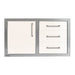 Alfresco 32-Inch Stainless Steel Soft-Close Door & Triple Drawer Combo | Signal White Gloss - Left Door